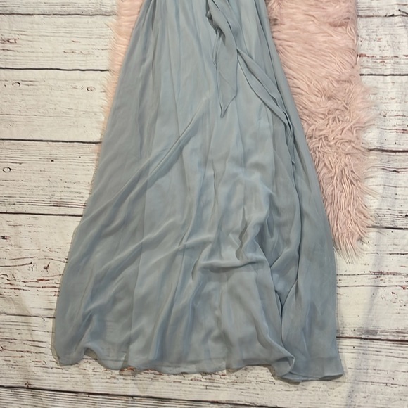 NWT Jenny Packham Ruffle Cold Shoulder Maxi Dress Mist JP1033 - Picture 10 of 10